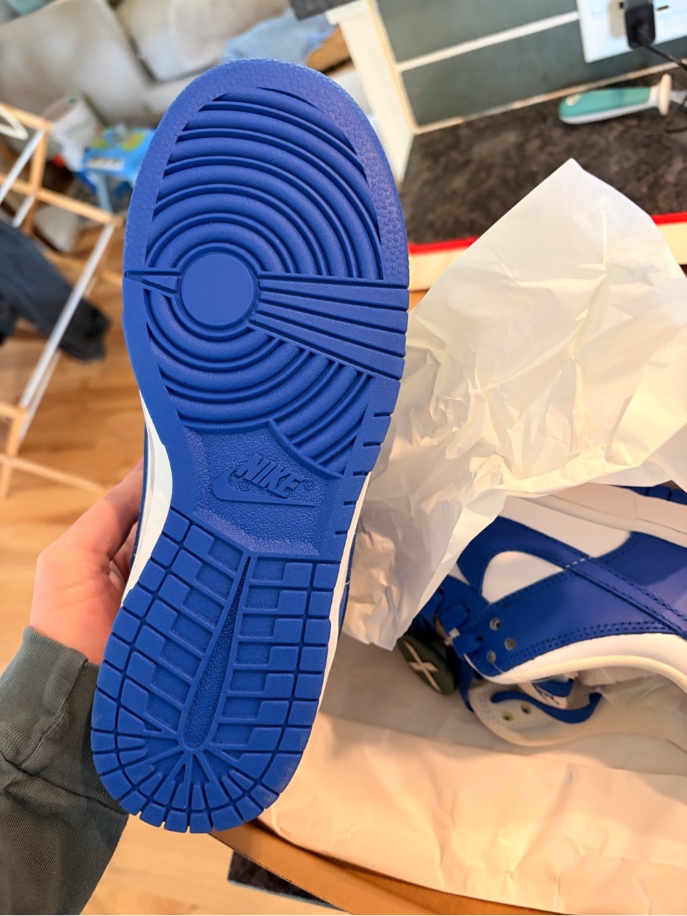 Nike Blue and White dunks Sneakers